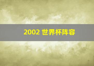 2002 世界杯阵容